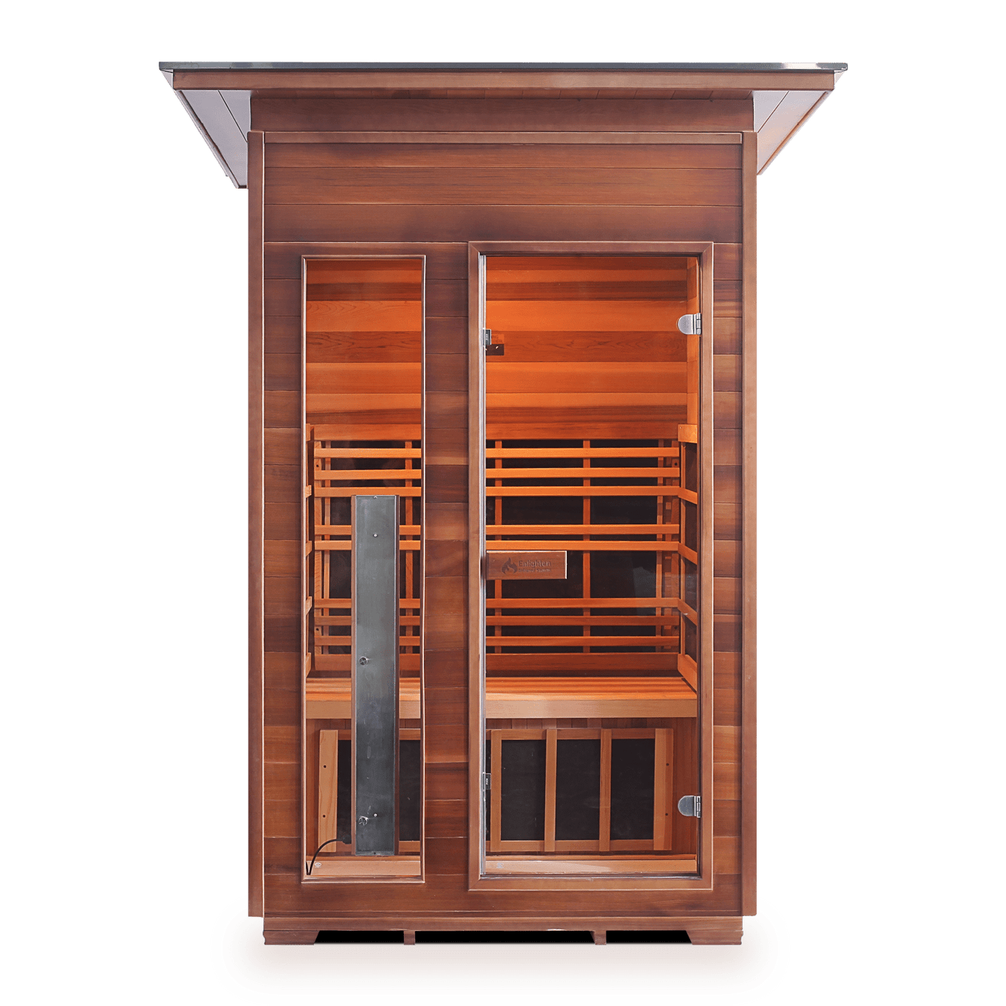Enlighten Full Spectrum Infrared Sauna RUSTIC - 2 Slope - 2 Person Outdoor Sauna