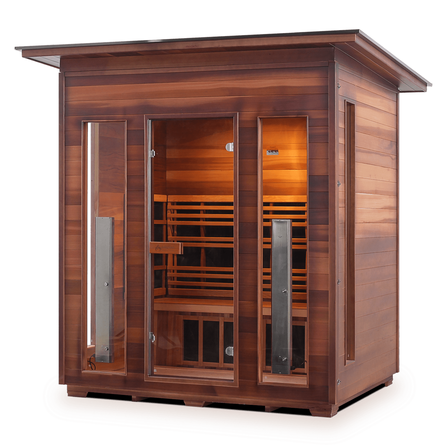 Enlighten Infrared/Traditional Sauna DIAMOND - 4 Slope - 4 Person Outdoor Sauna