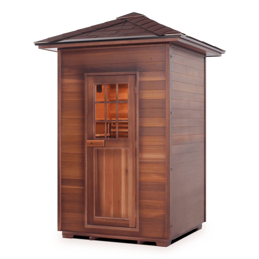 Enlighten Dry Traditional Sauna MoonLight - 2 Peak - 2 Person Outdoor Sauna