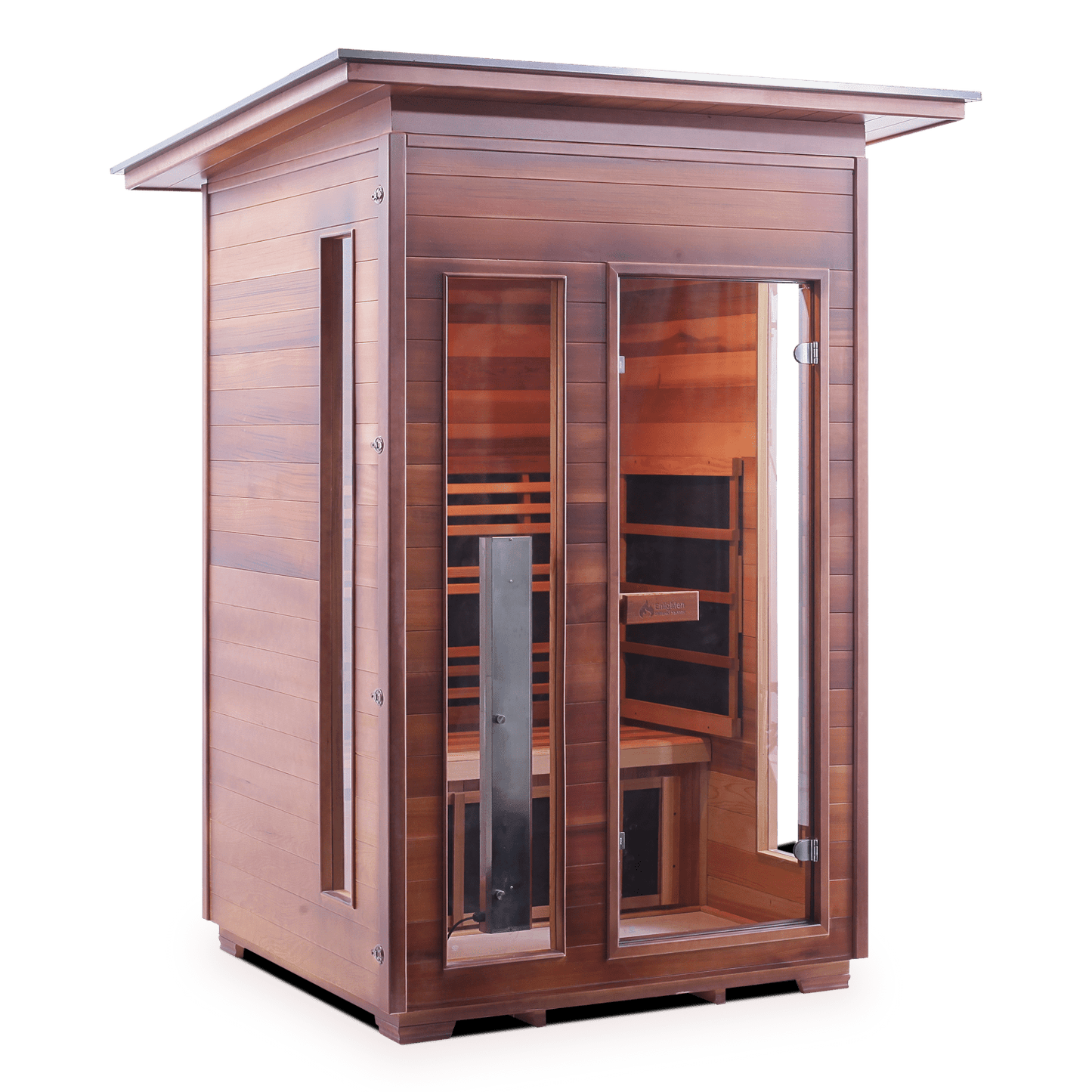 Enlighten Full Spectrum Infrared Sauna RUSTIC - 2 Slope - 2 Person Outdoor Sauna