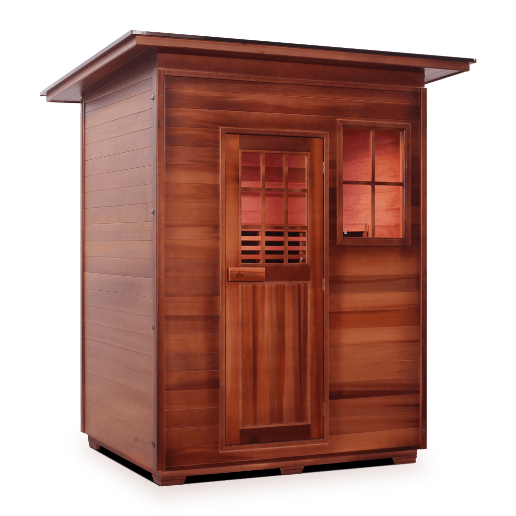 Enlighten Infrared/Traditional Sauna SAPPHIRE - 3 Slope - 3 Person Outdoor Sauna