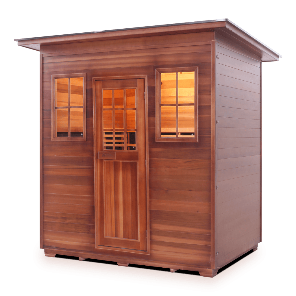 Enlighten Infrared/Traditional Sauna SAPPHIRE - 5 Slope - 5 Person Outdoor Sauna