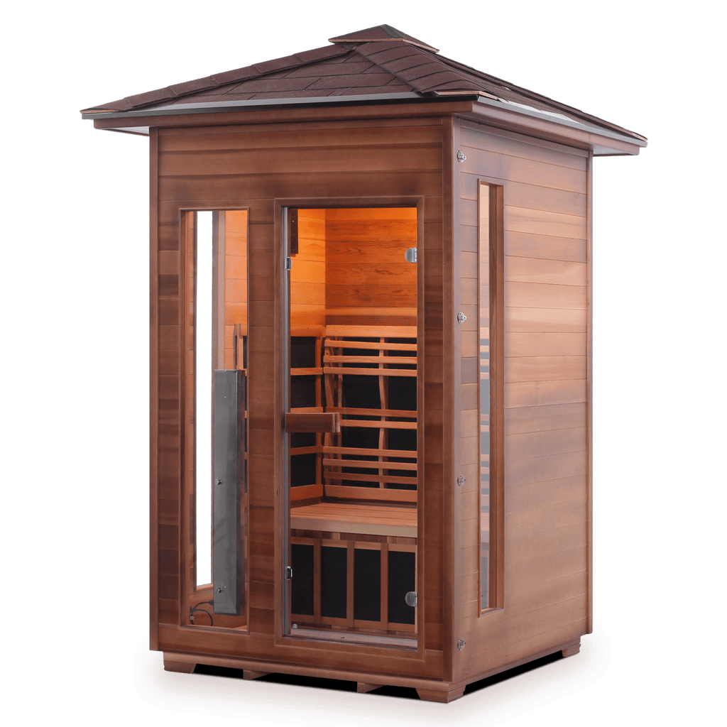 Enlighten Infrared/Traditional Sauna DIAMOND - 2 Peak - 2 Person Outdoor Sauna