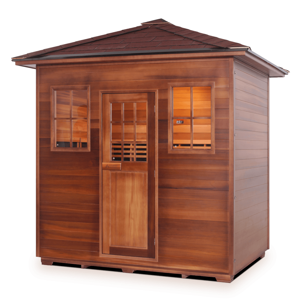 Enlighten Infrared/Traditional Sauna SAPPHIRE - 5 Peak - 5 Person Outdoor Sauna
