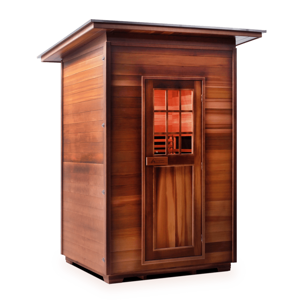 Enlighten Infrared/Traditional Sauna SAPPHIRE - 2 Slope - 2 Person Outdoor Sauna