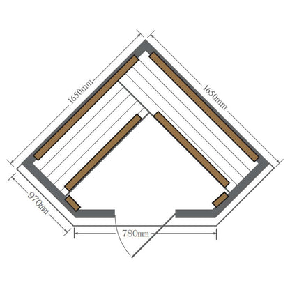 Sunray Bristol Bay 4-Person Indoor Infrared Corner Sauna