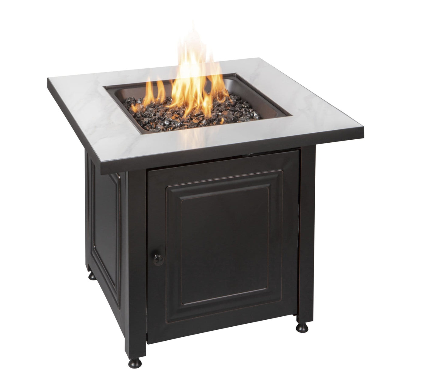 Fire Table Blue Rhino GAD15261SP Fire Pit LP Gas Table Black, Beige Mr. Bar-B-Q Products