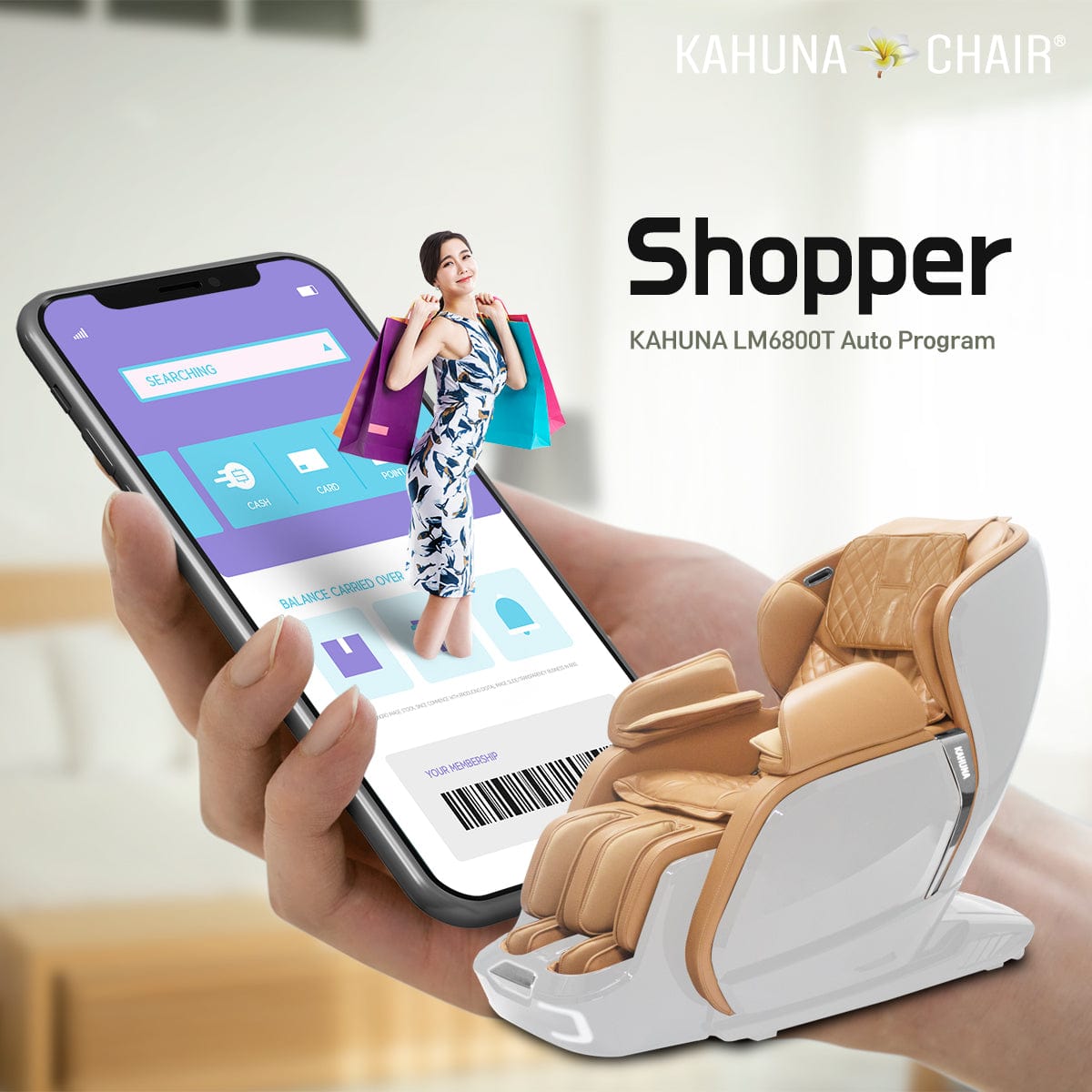 Kahuna Chair – LM-6800T White/Black - Massage Chair