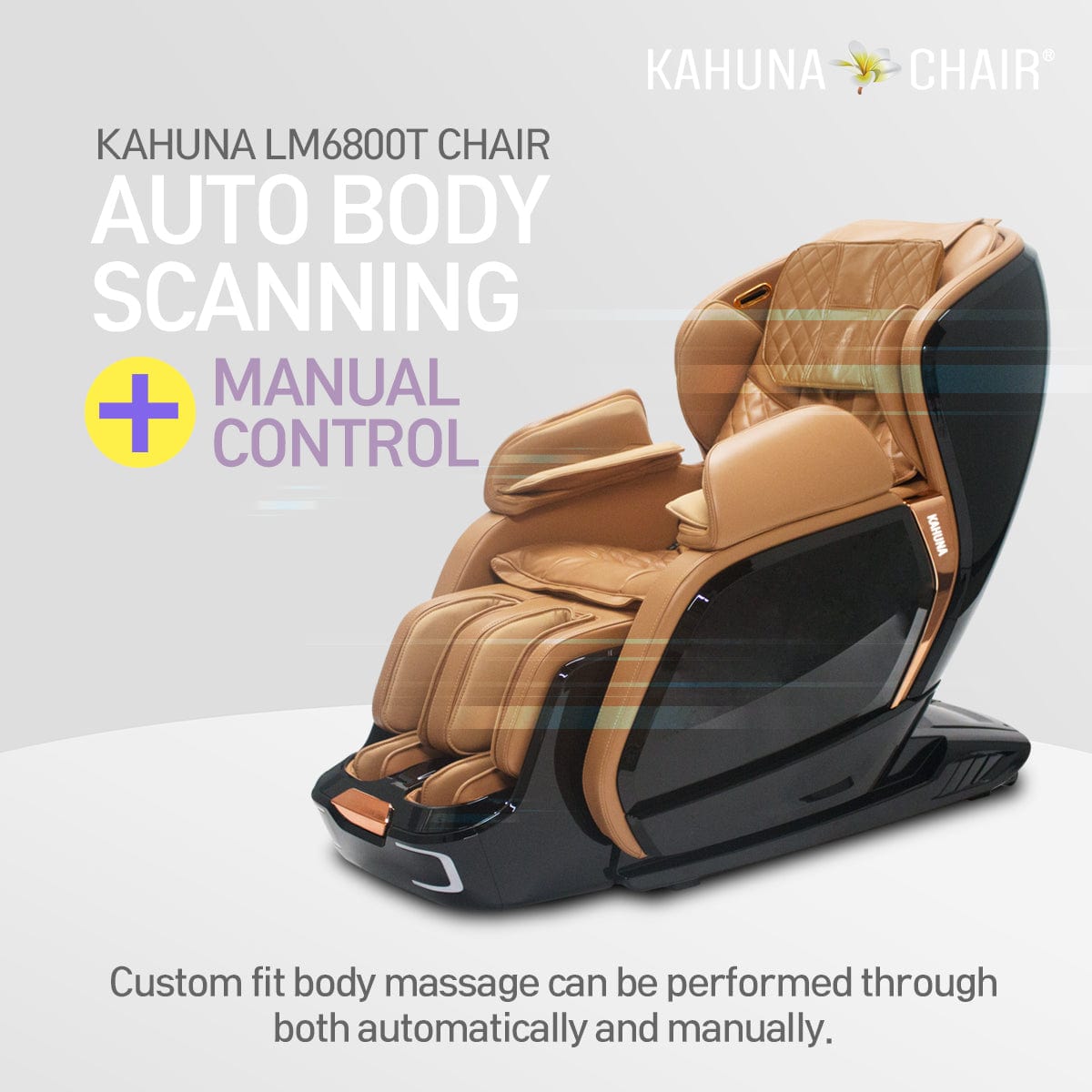 Kahuna Chair – LM-6800T Black/Camel - Massage Chair