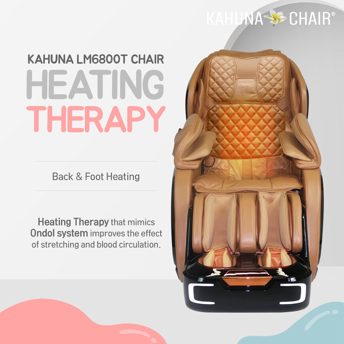 Kahuna Chair – LM-6800T Black/Camel - Massage Chair