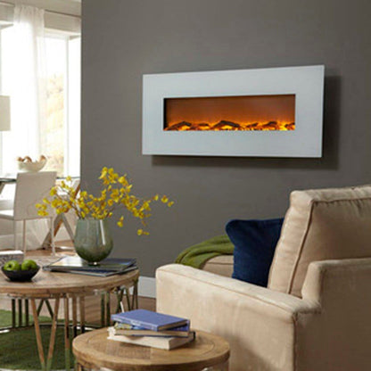 The Ivory 50" Wall Mounted Electric Fireplace Touchstone