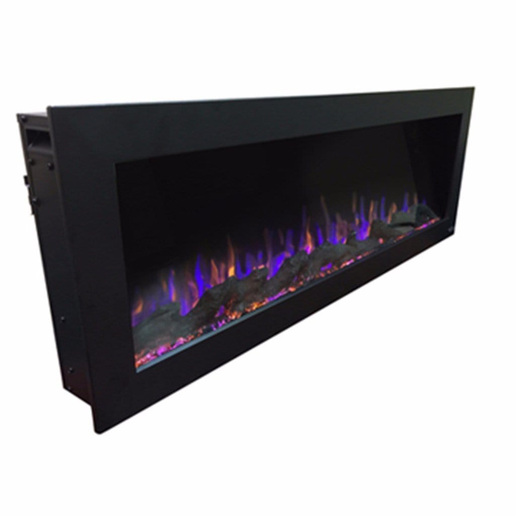 The Sideline Outdoor/Indoor 50" Recessed/Wall Mounted Electric Fireplace (No Heat) Touchstone