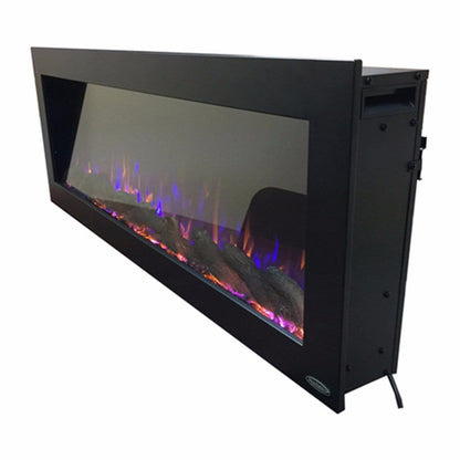 The Sideline Outdoor/Indoor 50" Recessed/Wall Mounted Electric Fireplace (No Heat) Touchstone