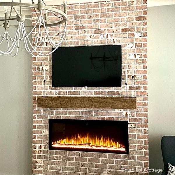 Sideline Elite Smart 50" WiFi-Enabled Recessed Electric Fireplace (Alexa/Google Compatible) Touchstone