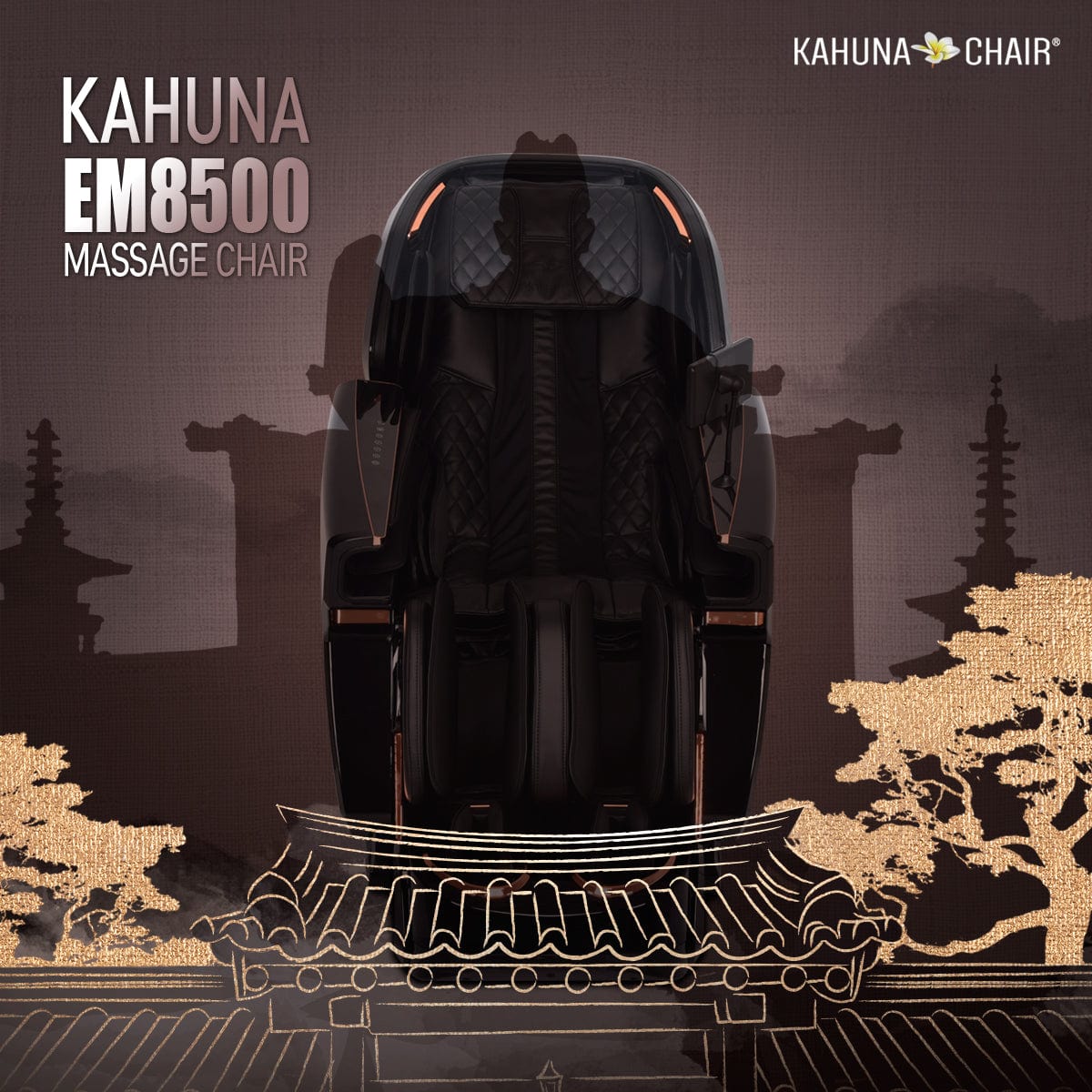 Kahuna Chair – EM 8500 [Brown/Darkbrown] - Massage Chair