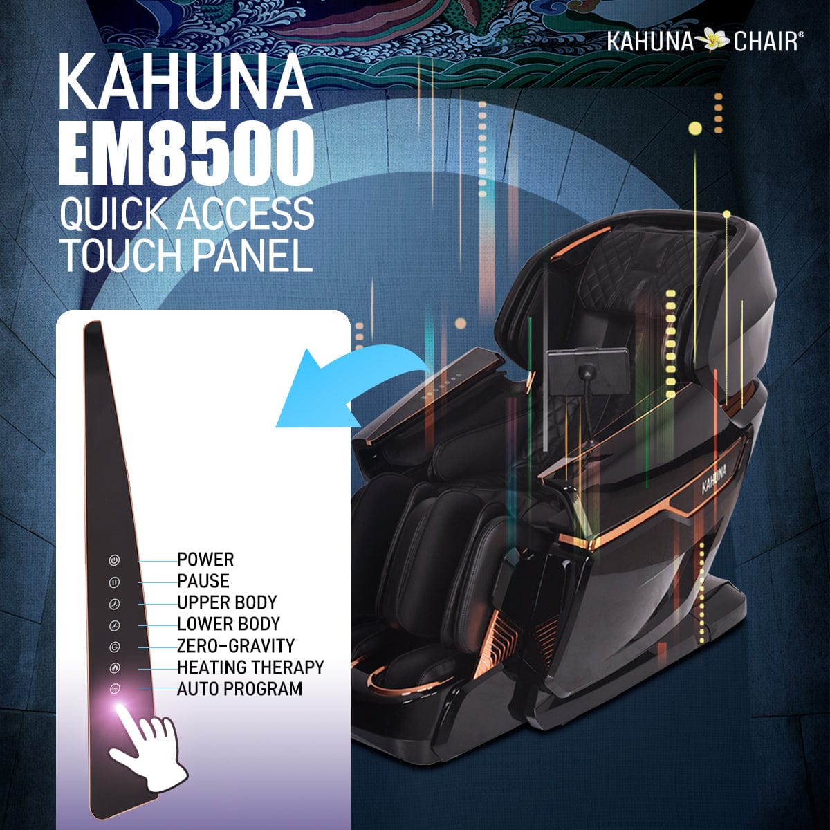 Kahuna Chair – EM 8500 [Brown/Darkbrown] - Massage Chair
