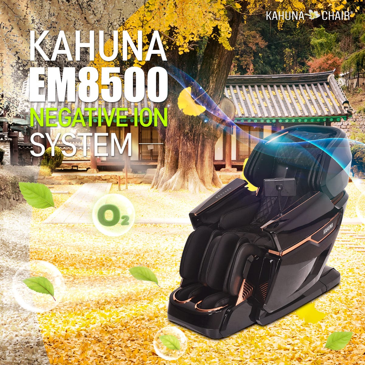 Kahuna Chair – EM 8500 [Black] - Massage Chair