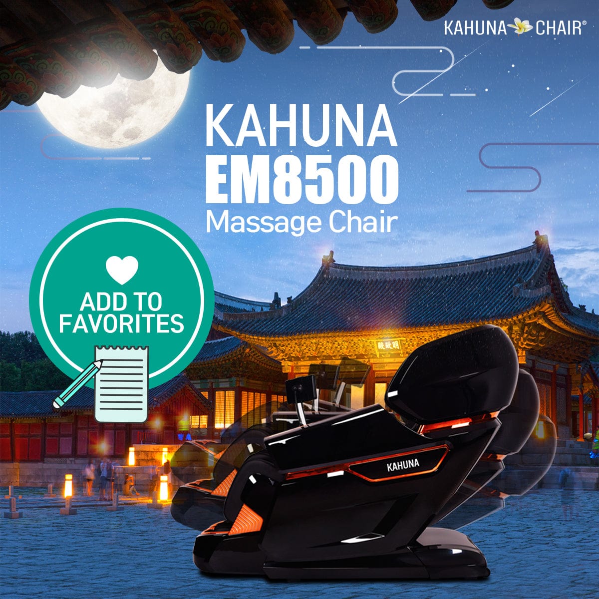 Kahuna Chair – EM 8500 [Blue/Grey] - Massage Chair