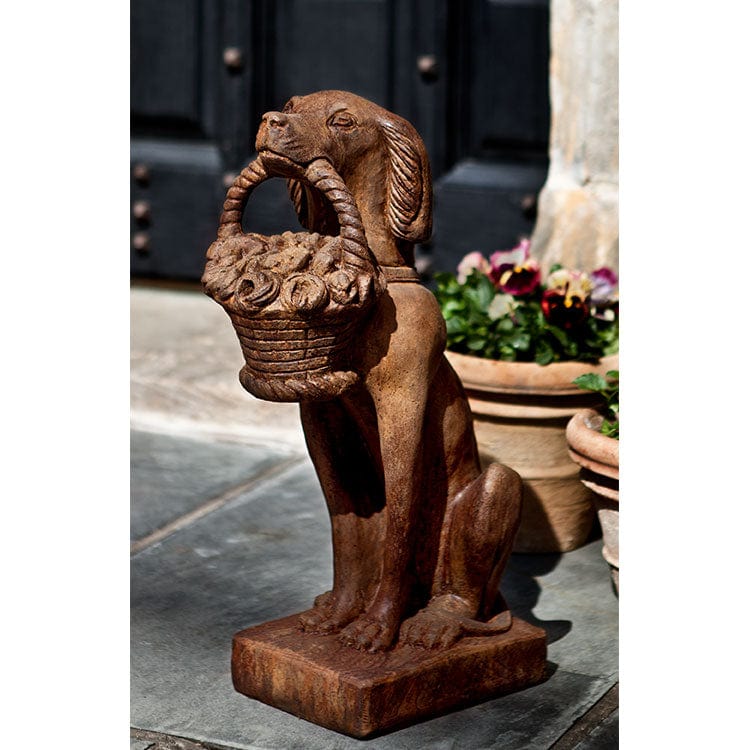 Vintage Dog with Basket Campania International