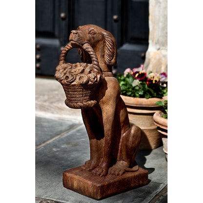 Vintage Dog with Basket Campania International