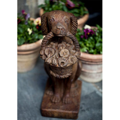 Vintage Dog with Basket Campania International