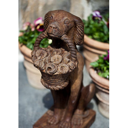 Vintage Dog with Basket Campania International