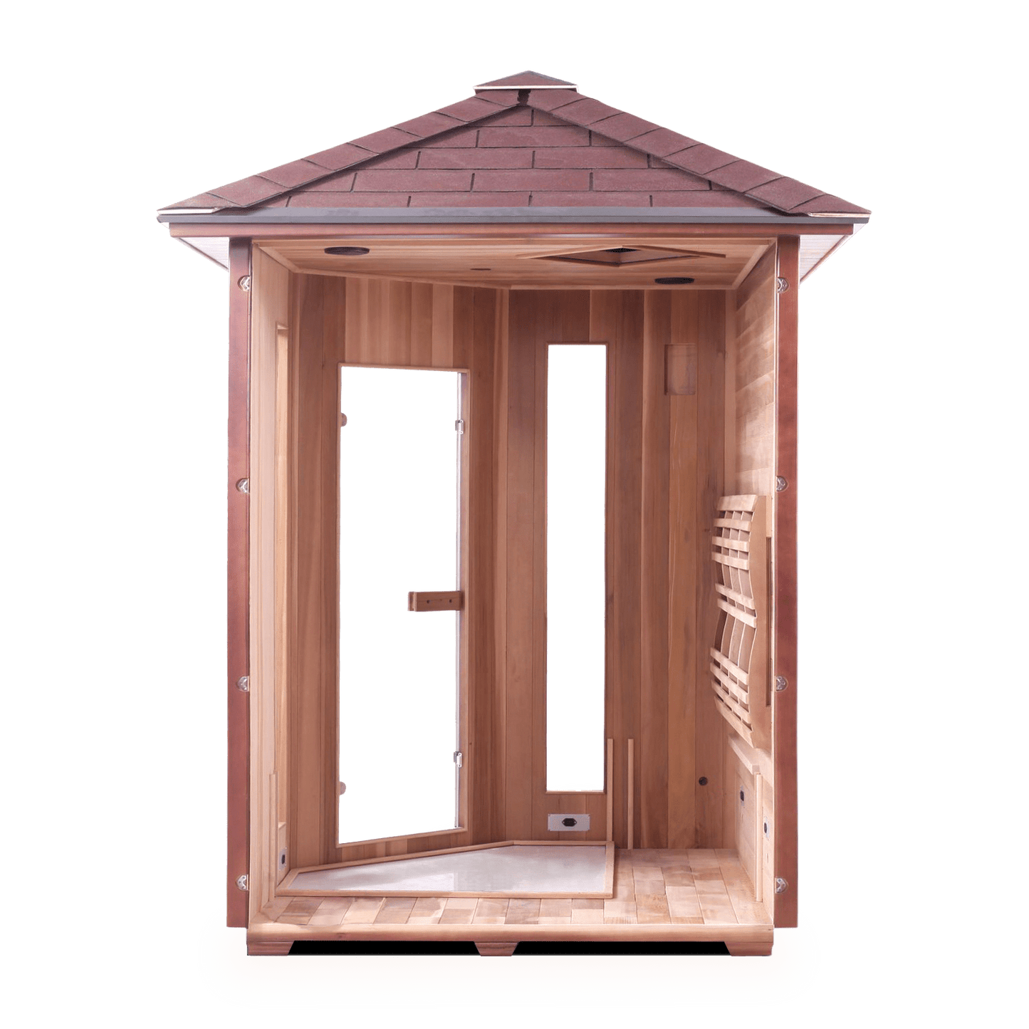 Enlighten Full Spectrum Infrared Sauna RUSTIC  - 4C Peak - 4 Person Outdoor Sauna