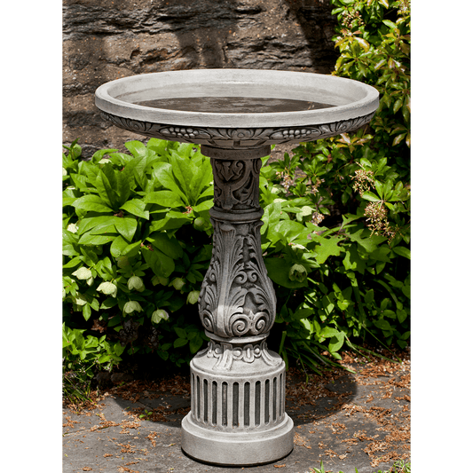 Campania International Smithsonian Cottage Garden Birdbath - B-155