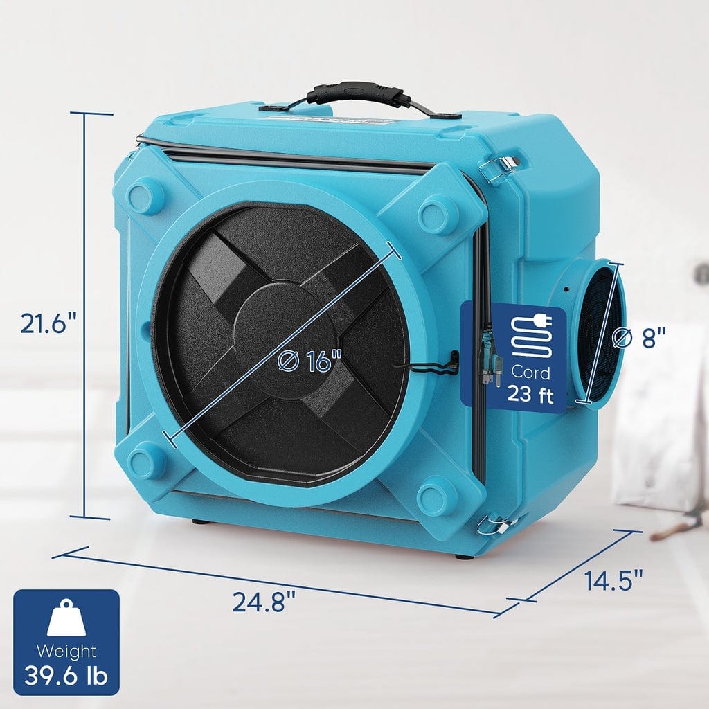 Air Scrubber Alorair® Cleanshield Hepa 550 Air Scrubber With Filter Change Light And Variable Speed Alorair