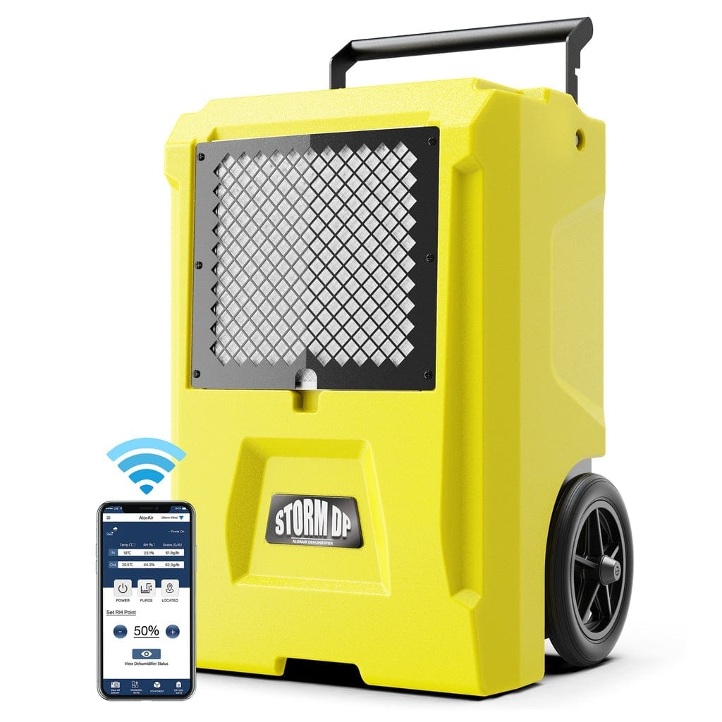 Dehumidifiers Alorair Storm Dp Smart Wifi Commercial Dehumidifier Yellow Alorair
