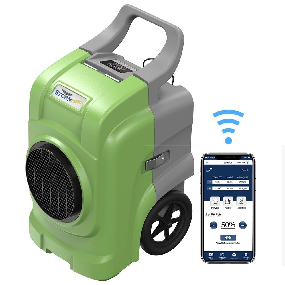 Dehumidifiers Alorair Storm Elite Smart WIFI Dehumidifier, 125 PPD Commercial Dehumidifier with Pump Green Alorair