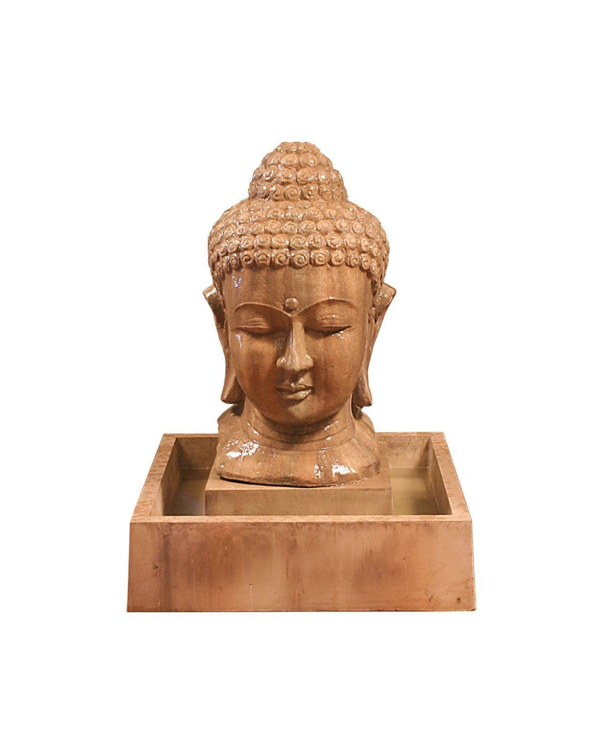 G-BHEAD-FTN SM GFRC Gist Buddha Head Fountain (Small) - 32W x 40H Gist