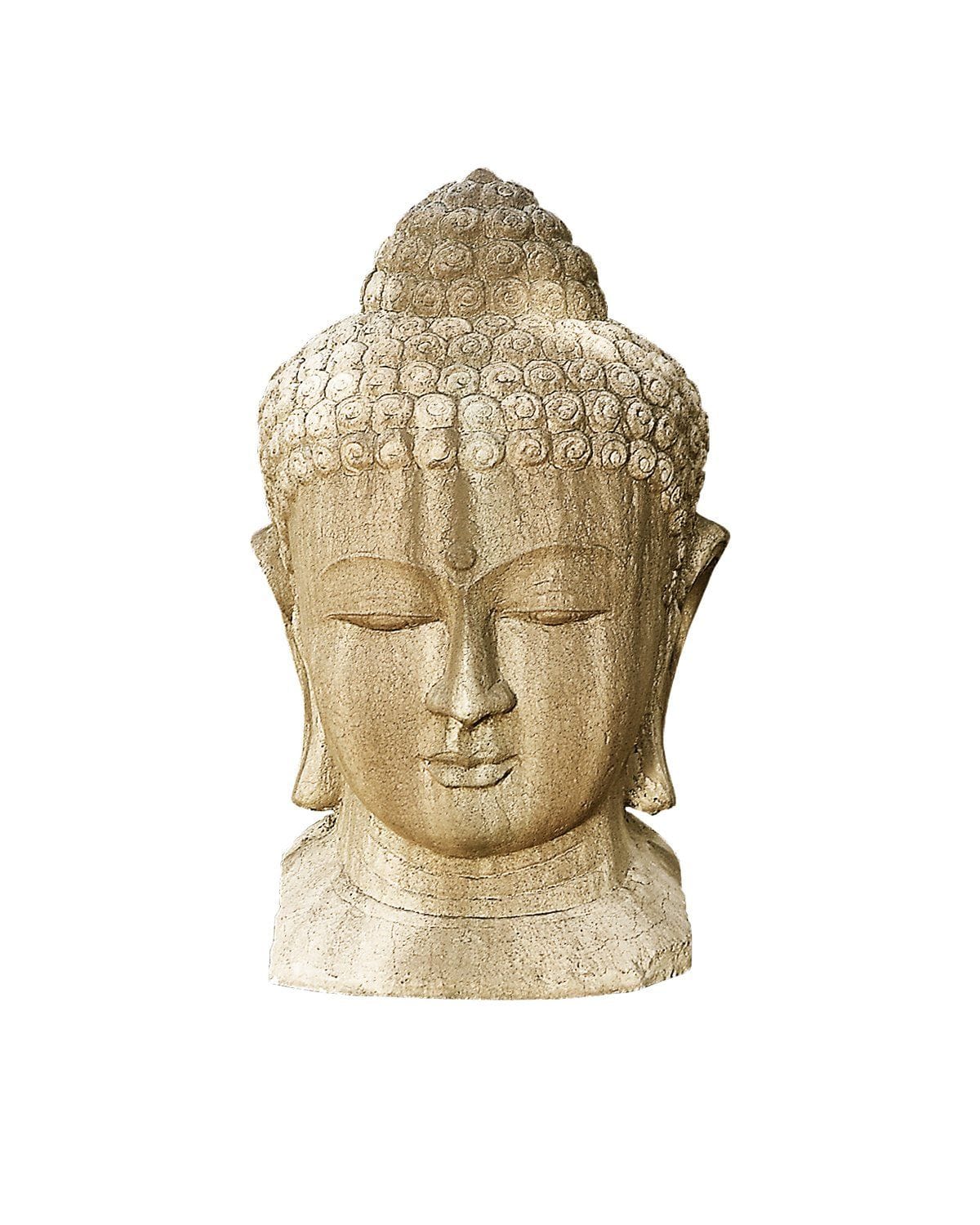 G-BHEAD-WALL GFRC Gist Half Buddha Head Wall Statue - 15W x 8D x 30H Gist