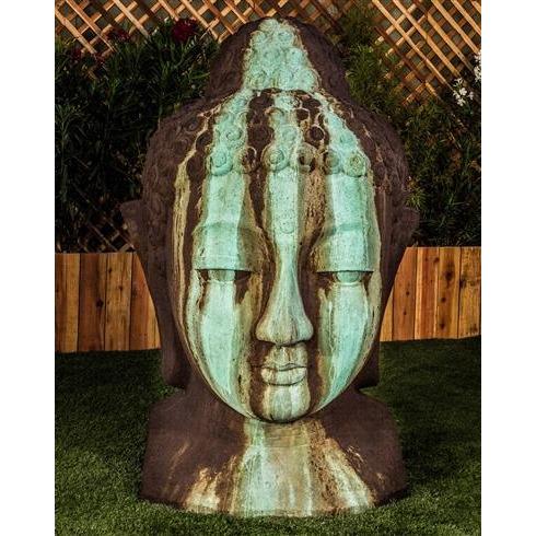 Gist Buddha Head Sculpture 15W x 16D x 30H - G-BHEAD  GFRC