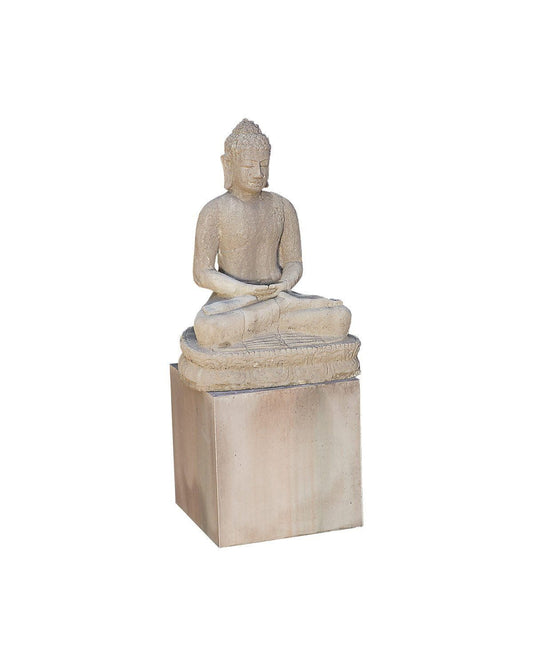 G-BUDS GFRC Gist Sitting Buddha Sculpture - 21W x 18D x 31H Gist