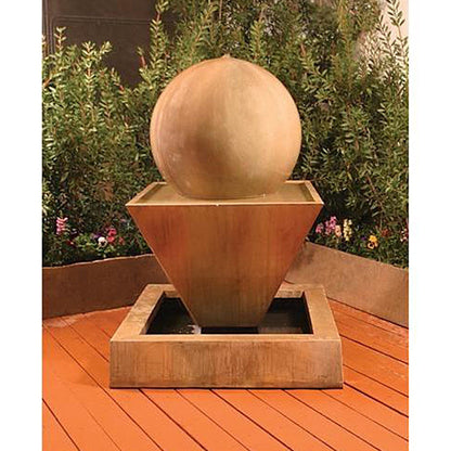 Gist Small Oblique Fountain w/ Ball 32W x 32D x 42H - G-OBSF-B18