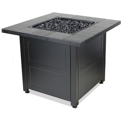 Fire Table LP Gas Outdoor Fire Table W/ Stamped Tile Design Mr. Bar-B-Q Products