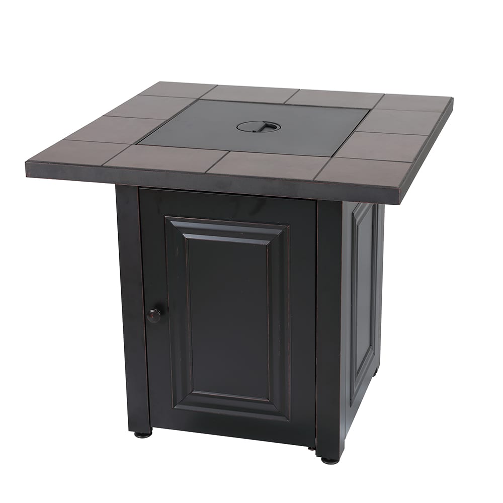 Fire Table The Vanderbilt, LP Gas Outdoor Fire Pit with Ceramic Tile Mantel Mr. Bar-B-Q Products