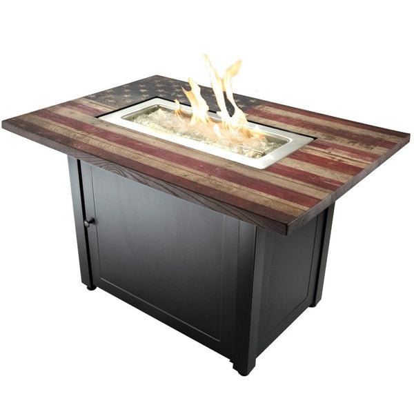 Fire Table The Americana, 40 x 28 Rectangular Gas Outdoor Fire Pit Mr. Bar-B-Q Products
