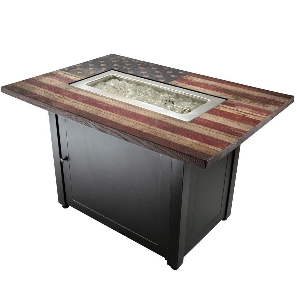 Fire Table The Americana, 40 x 28 Rectangular Gas Outdoor Fire Pit Mr. Bar-B-Q Products