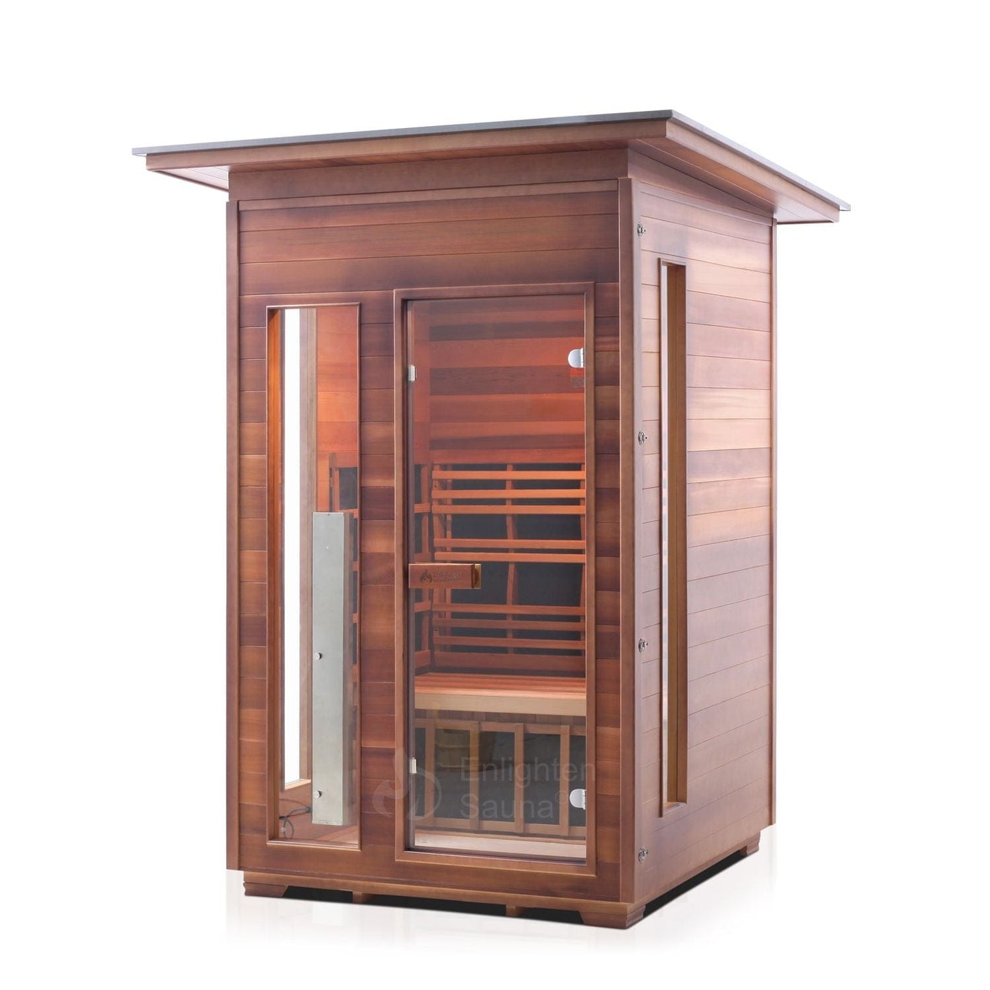 Enlighten Full Spectrum Infrared Sauna RUSTIC - 2 Slope - 2 Person Outdoor Sauna