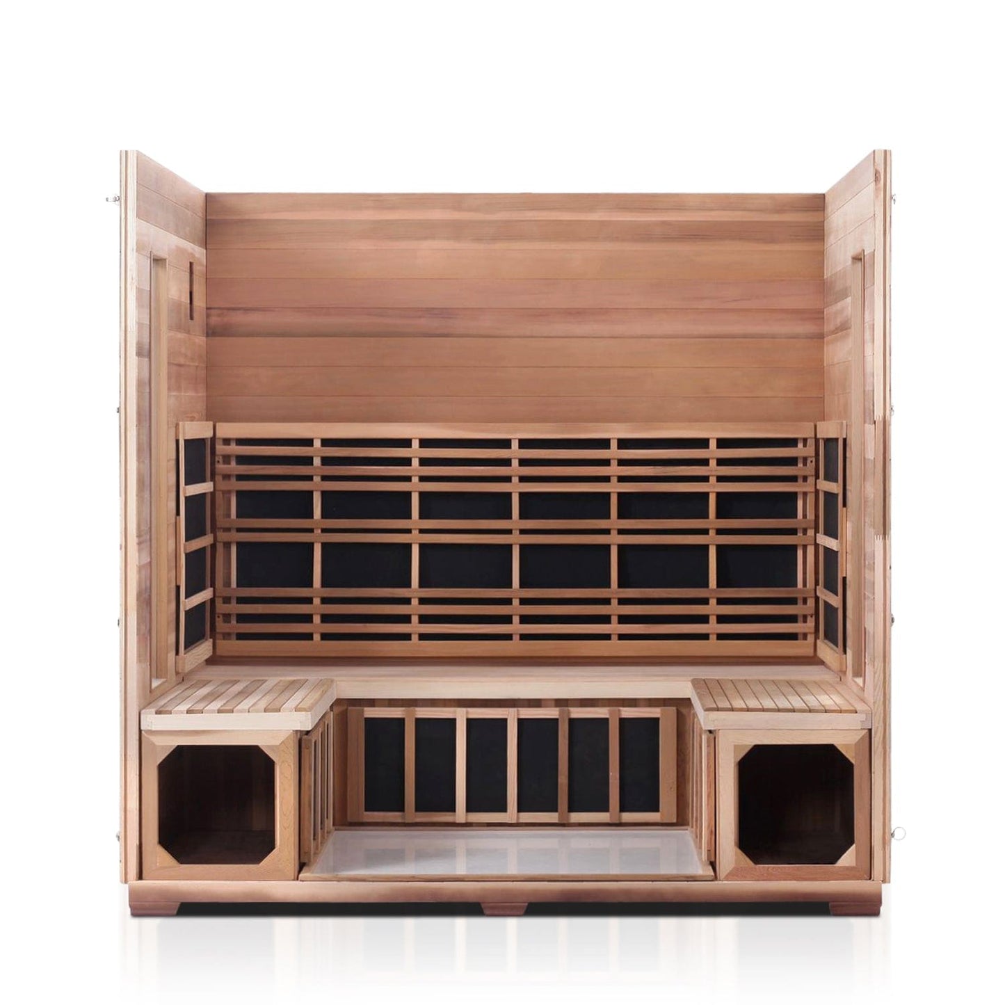 Enlighten Full Spectrum Infrared Sauna RUSTIC - 5 Peak -  5 Person Outdoor Sauna