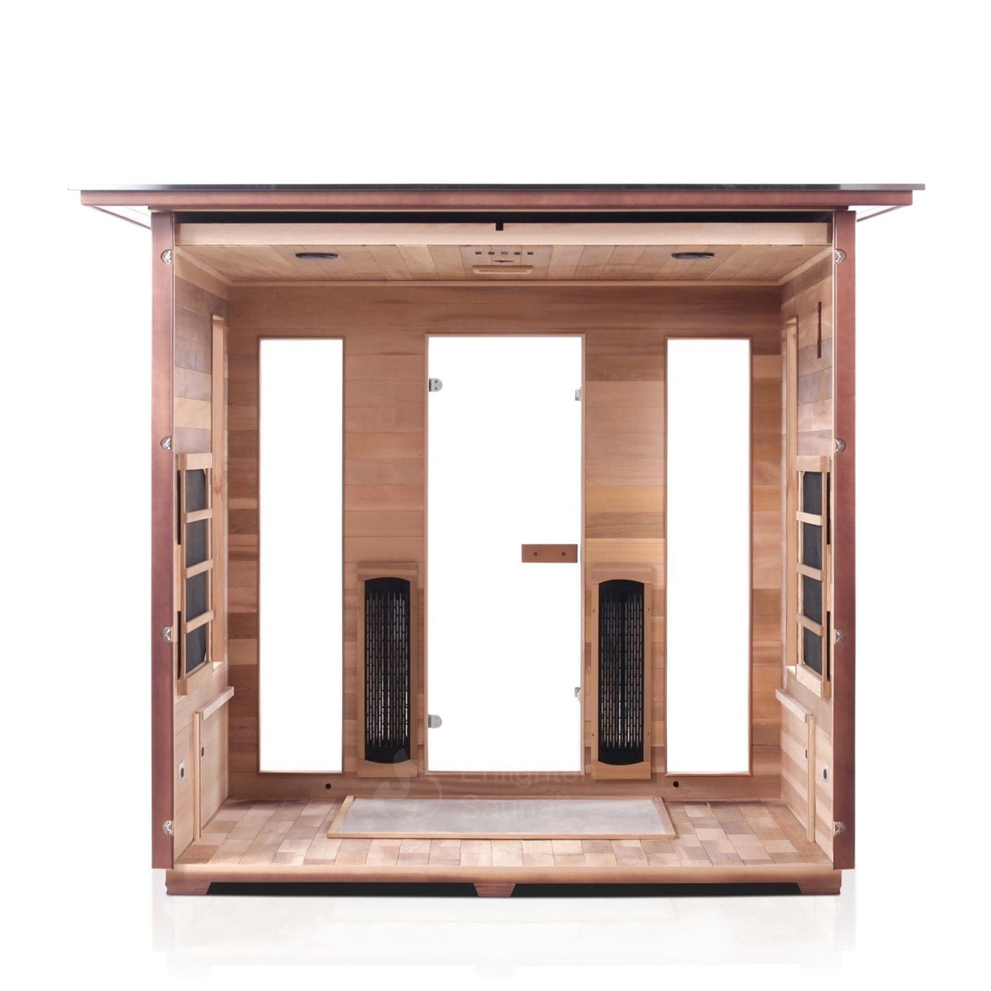 Enlighten Full Spectrum Infrared Sauna RUSTIC - 5 Slope -  5 Person Outdoor Sauna