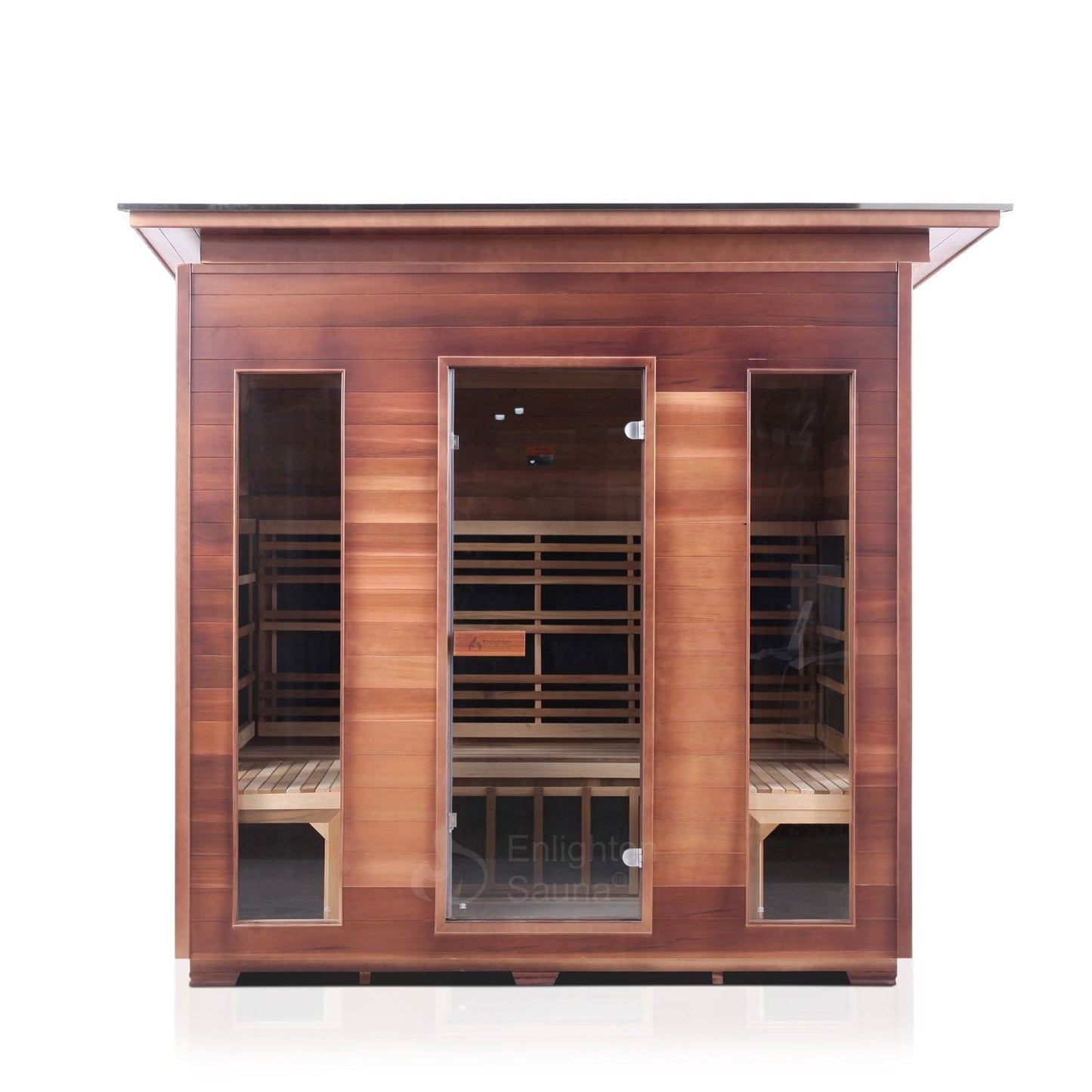 Enlighten Full Spectrum Infrared Sauna RUSTIC - 5 Slope -  5 Person Outdoor Sauna