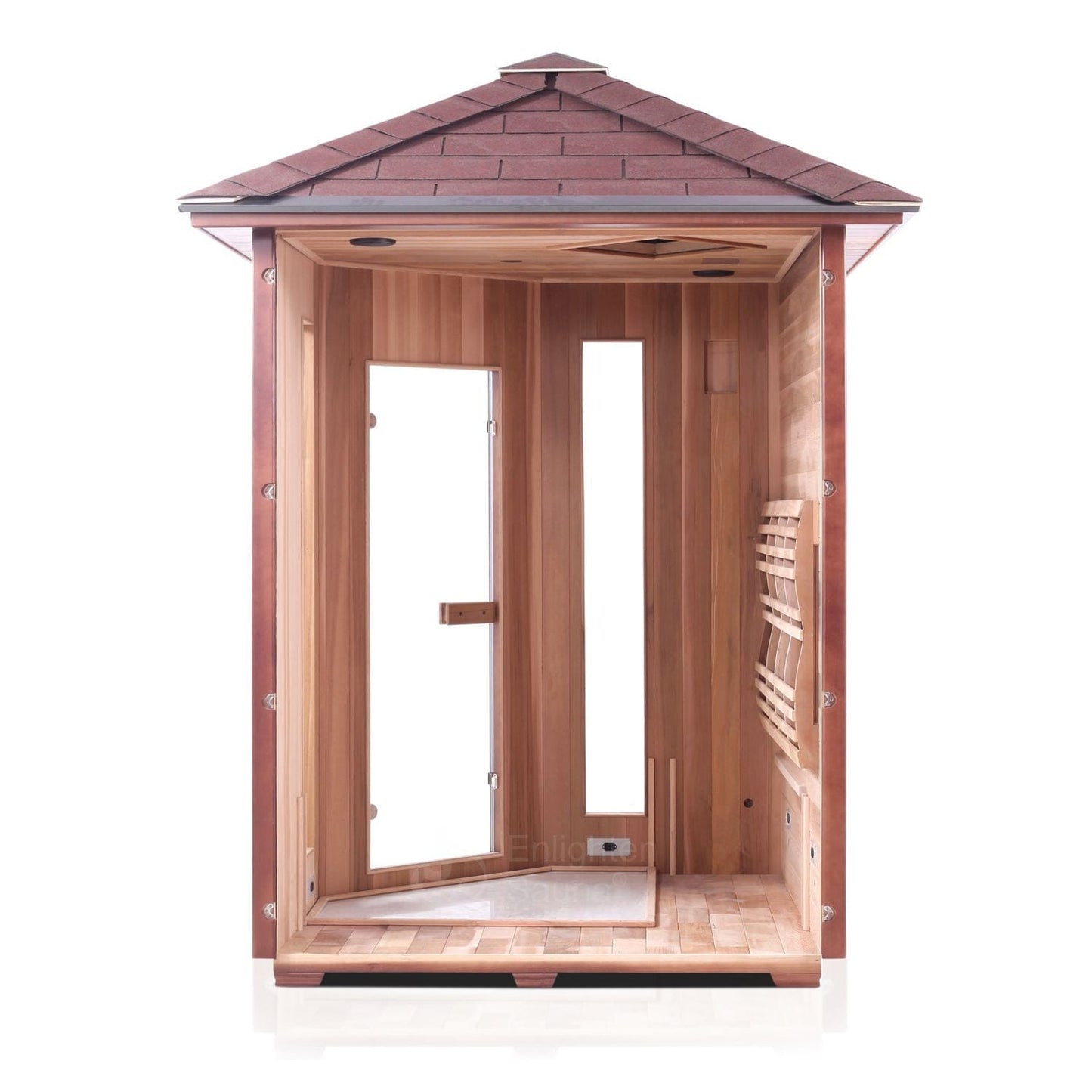 Enlighten Full Spectrum Infrared Sauna RUSTIC  - 4C Peak - 4 Person Outdoor Sauna