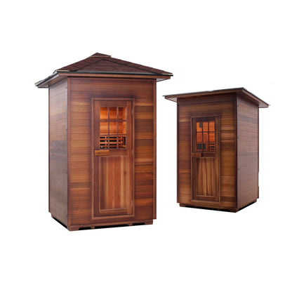 Enlighten Full Spectrum Infrared Sauna SIERRA - 2 Peak - 2 Person Outdoor Sauna