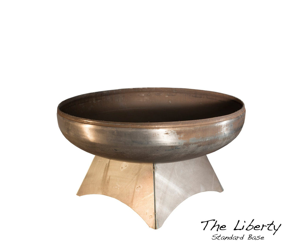 Fire Pits Liberty Fire Pit with Standard Base - Natural Steel Finish Ohio Flame