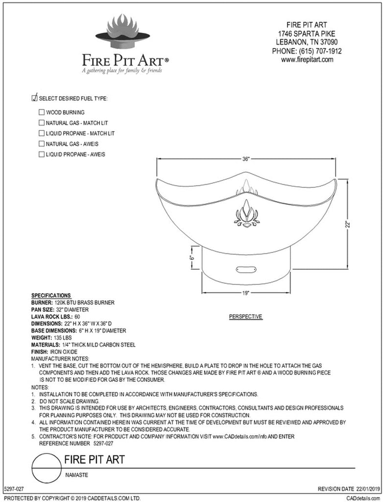 Fire Pit Art - Namaste