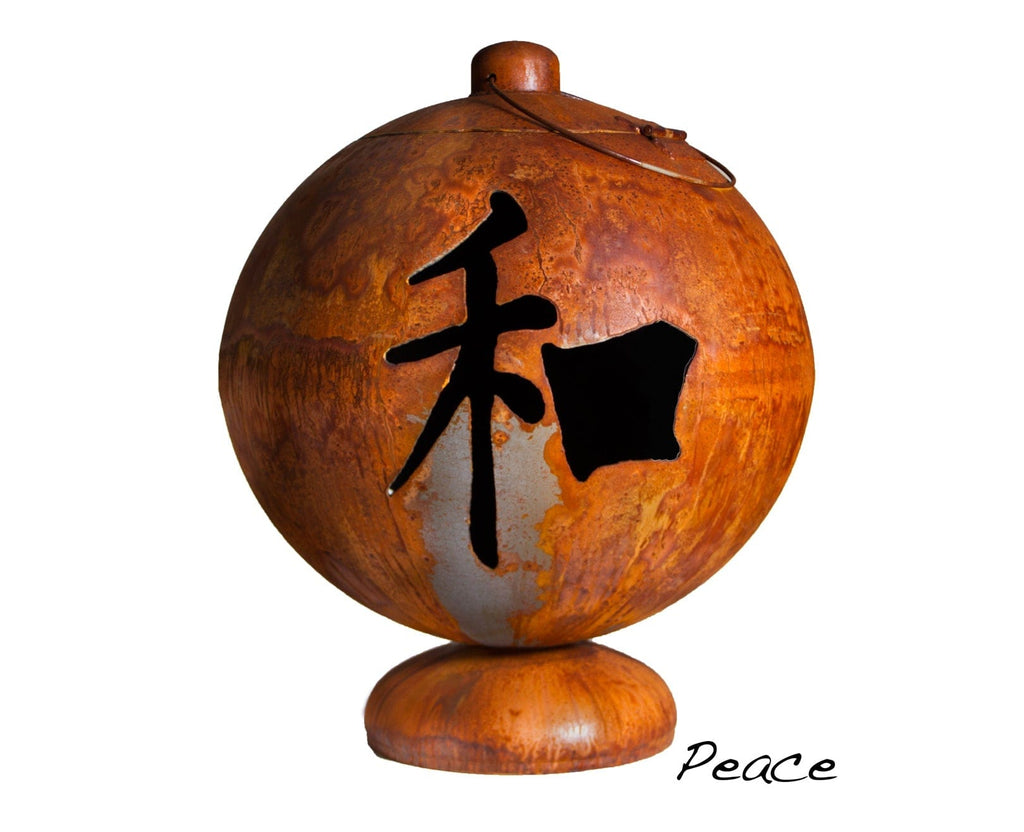 Fire Globes® Ohio Flame Fire Globes® “Peace, Happiness, Tranquility” Fire Pit 30 / Patina Finish Ohio Flame