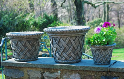 Campania International English Weave Medium Planter - P-133